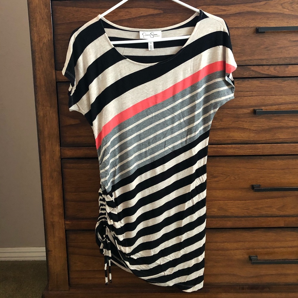 GUC multi color stripe top with side tie.